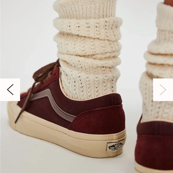 Vans Burgundy and Cream Sneakers free people exclusive - Picture 3 of 5